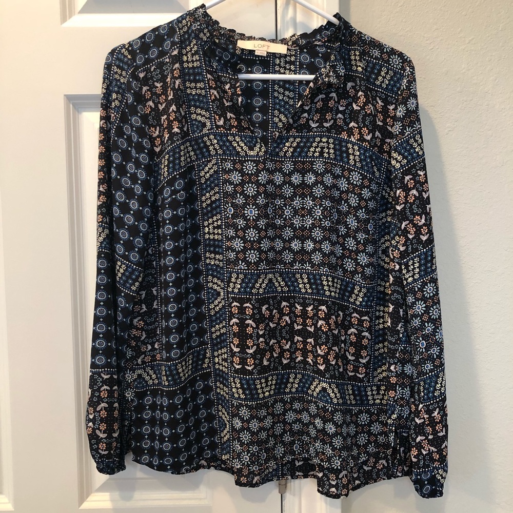 Loft long sleeved floral top